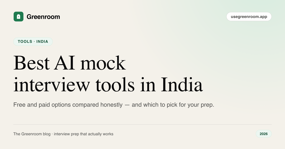 Best AI Mock Interview Tools India 2026 — Honest Comparison