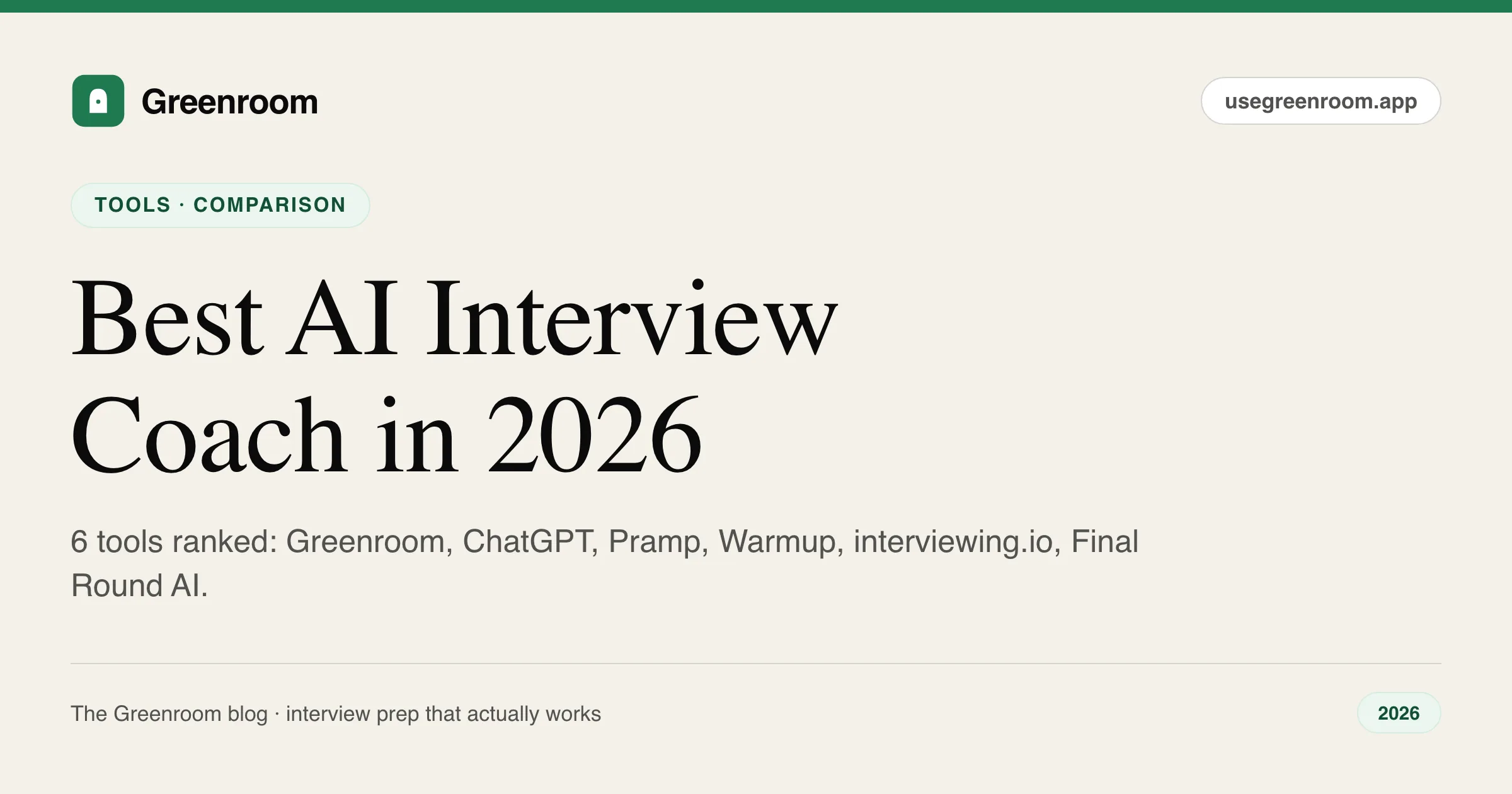 Best AI interview coach 2026 — six tools ranked and compared for spoken practice, feedback quality, and India market relevance