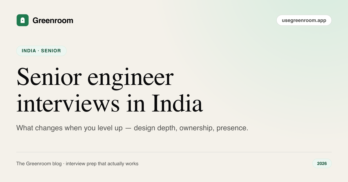 Senior Software Engineer Interview Tips India — 2026 Guide
