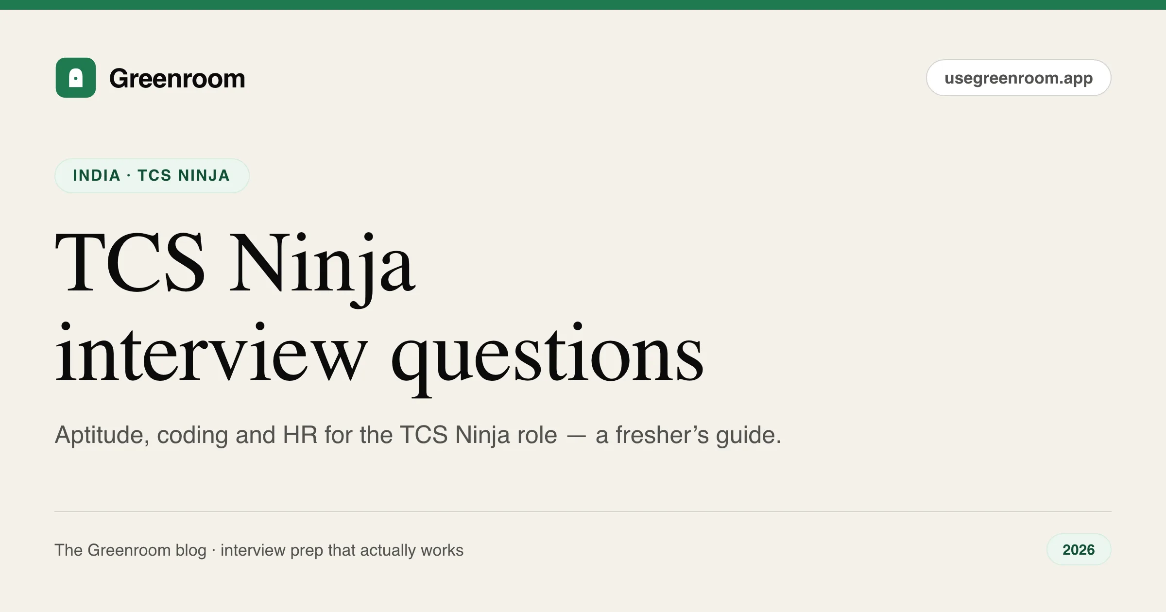TCS Ninja interview questions and answers — TCS NQT bands, technical, managerial and HR rounds explained
